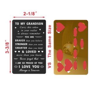 ENGZHI Grandson Christmas Card - I Am So Proud of You, I Love You Grandson Gifts from Grandma - Grandson Birthday Card, Graduation Gifts for Boys