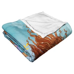 Northwest Little Mermaid/Ariel Silk Touch Throw Blanket, 50" x 60", Curious and Kind