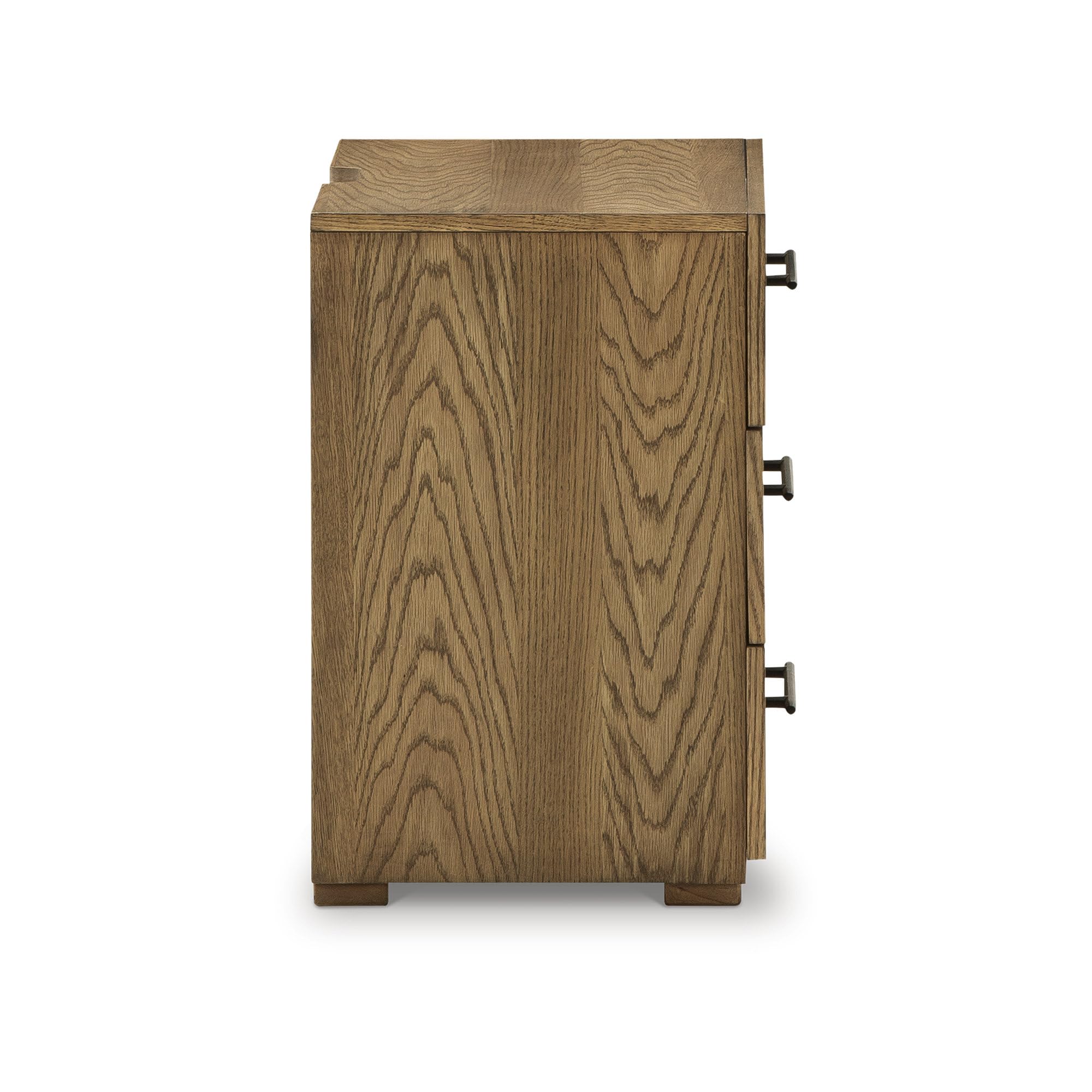 Signature Design by Ashley Dakmore Traditional 3 Drawer Night Stand with USB Charging Ports, Brown