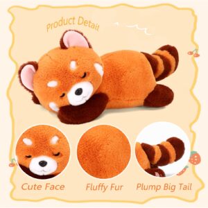 Red Panda Stuffed Animal Pillow Cute Red Panda Plush Toy Panda Plushie Gift for Girlfriend Kids Birthday 13.7" Red Panda Pillow