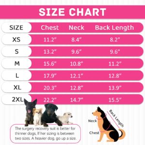 BRKURLEG Dog Recovery Suit After Surgery,Surgical Shirts Spay Suit for Female Male Dog, Striped Puppy Doggy Onesie Snugly Vest for Abdominal Wounds Anti-Licking, Zipper Closure Cat Neutering Suit