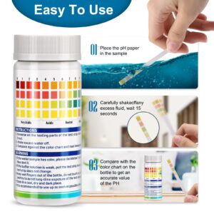 DRENOYIC pH Test Strips - 0 to 14 (200 ct) Universal Acid Alkaline Litmus Paper Testing Strips for Water, Urine and Saliva, Soap, Soil, Diet pH Monitoring, and so on