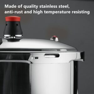 1.85Gal Thickened Stainless Steel Pressure Canner with Release Valve Canning Cooker Pot Stove Top Instant Fast Cooking Compatible with Gas & Induction Cooker 7Liter suitable for 6-8person