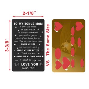 ENGZHI Stepmom Gifts Bonus Mom Wallet Card - I Love You Mom ... I Do - Step Mom Gifts Stepmother Birthday Card, Mothers Day, Christmas