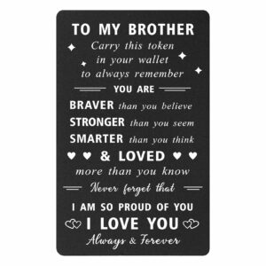 engzhi to my brother gifts wallet card - brother birthday card, inspirational gifts for brother christmas graduation