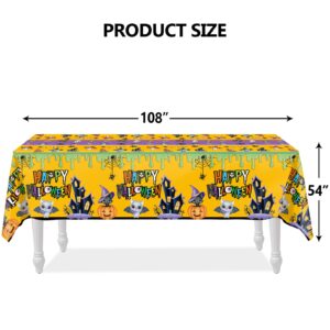 ceiba tree Halloween Tablecloth Plastic Disposable Table Cover Table Cloth 3 Packs Rectangle 54X108 Inch Halloween Party Supplies Table Decorations Decor Trick or Treat