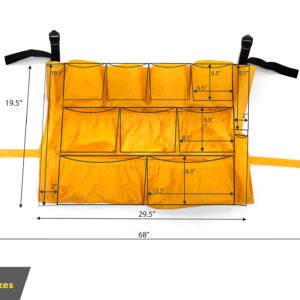 Farag Janitorial Trash Can Caddy Bag | Fits 32-48 Gallon Can | 12 Pockets | Large Round and Square Trash Cans.