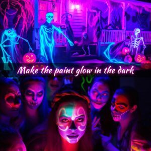 L LOHAS LED UV Black Light Bulbs, Halloween 12W A19 UV Blacklight, 100 Watt Equivalent, UVA Level 385-400nm Wavelength, Glow in The Dark for Body Art Paint, Fluorescent Poster, Neon Glow Party, 2 Pack