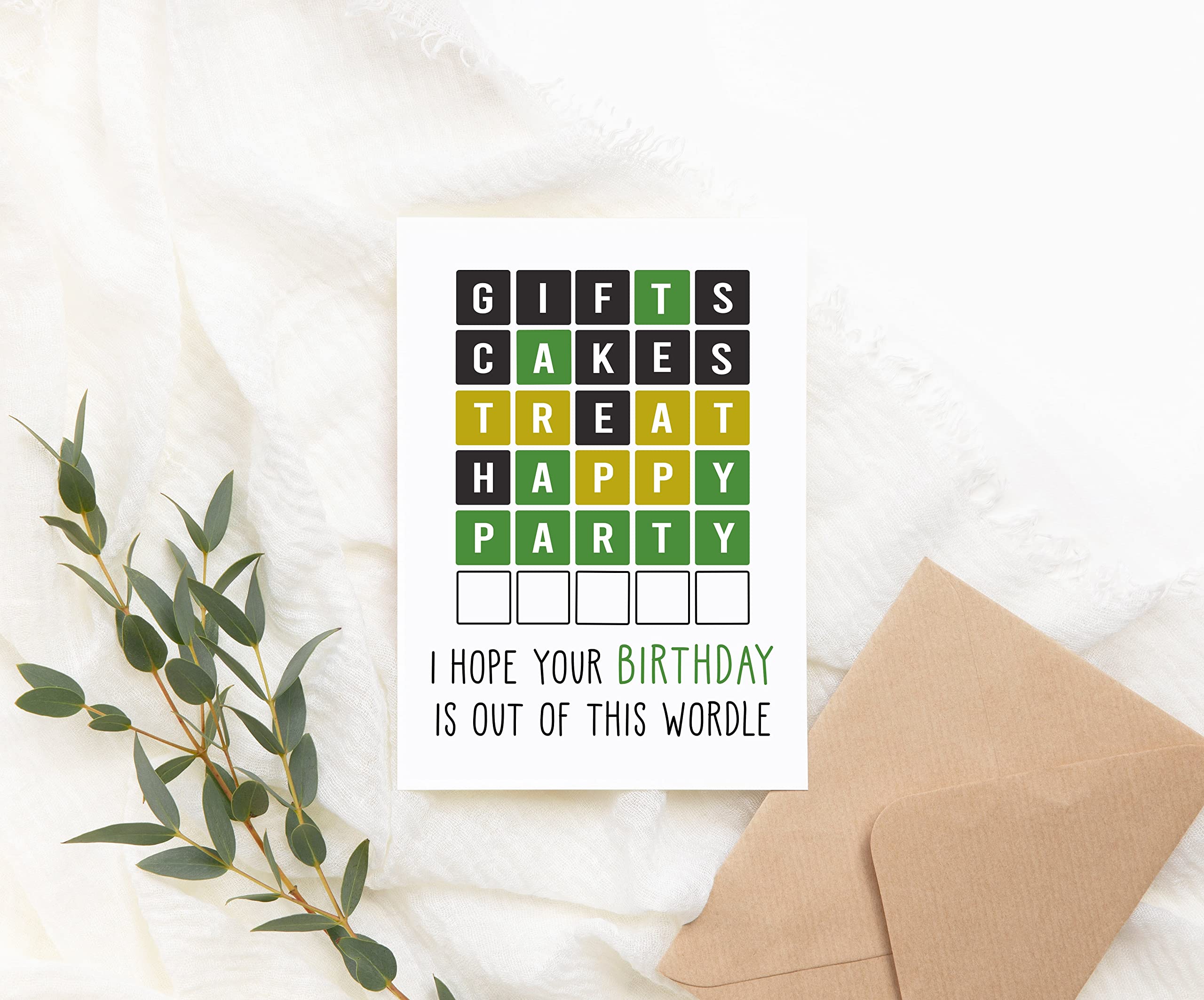 Wordle Happy Birthday Card - I Hope Your Birthday Is Out Of This Wordle Card - Funny Wordle Birthday Card For Friends- Her -Him - Cute Birthday Wordle Card - Wordle Card - Happy Birthday Idea Gift