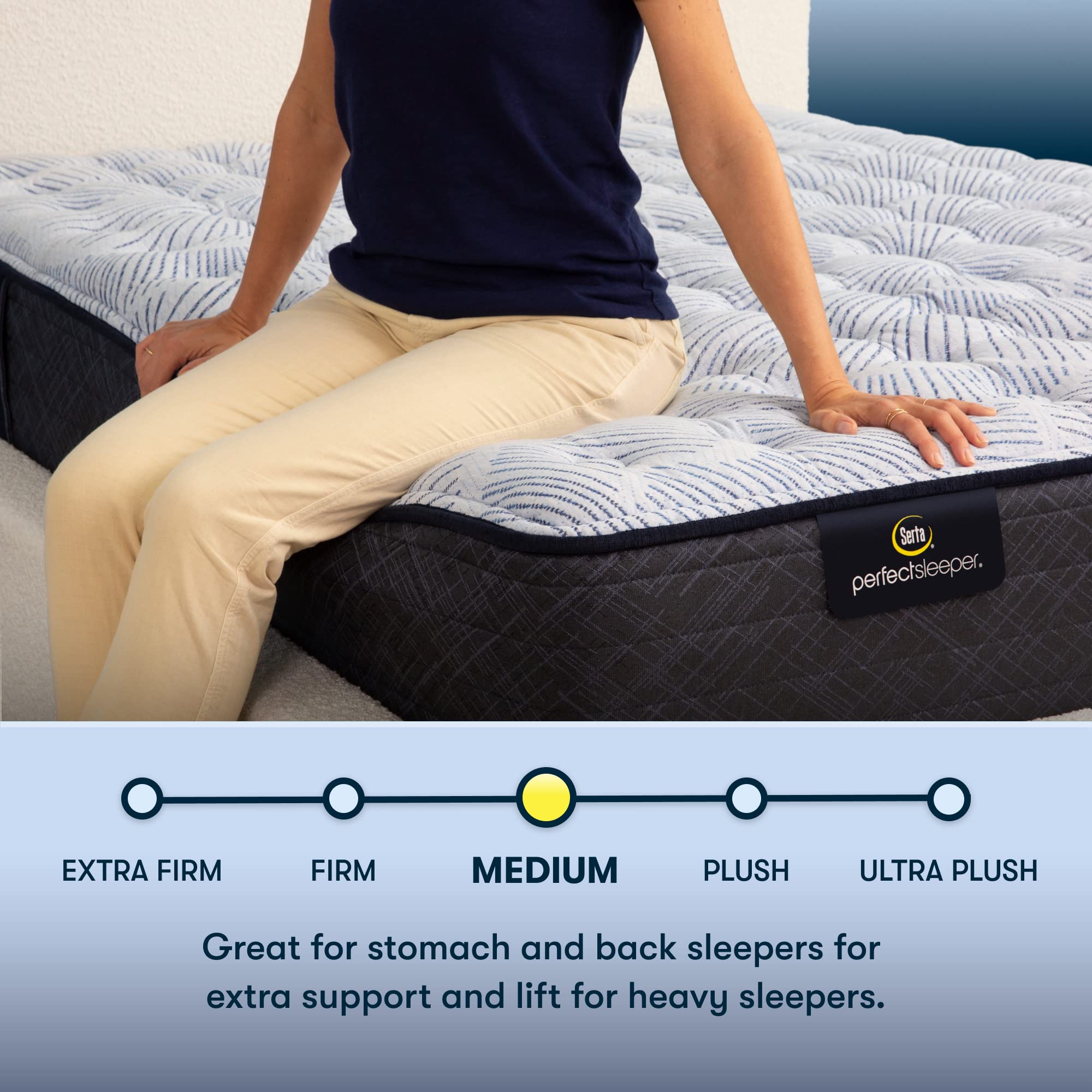 Serta Perfect Sleeper Enhanced 13.5" Full Mattress - Medium, Cooling Gel Memory Foam, Pocket Innersprings for Motion Isolation, Edge Support, CertiPUR-US Certified - Nurture Night