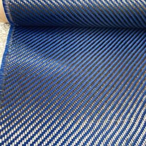 BARTOO 59" x 12" Carbon Fabric Cloth 3K Fabric Cloth (150cmx30cm) 220gsm High Strength Carbon Fiber Fabric (150cmx30cm, Blue, 1)