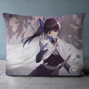 NICHIYOBI Devil Slayer Anime Kanao Flower Breathe Duvet Cover Set 3D Bedding Comforter Cover 3 Pcs (1 Duvet Cover+2 Pillowcases) Bedding Set (08,Full-80x90in+20x30in*2)