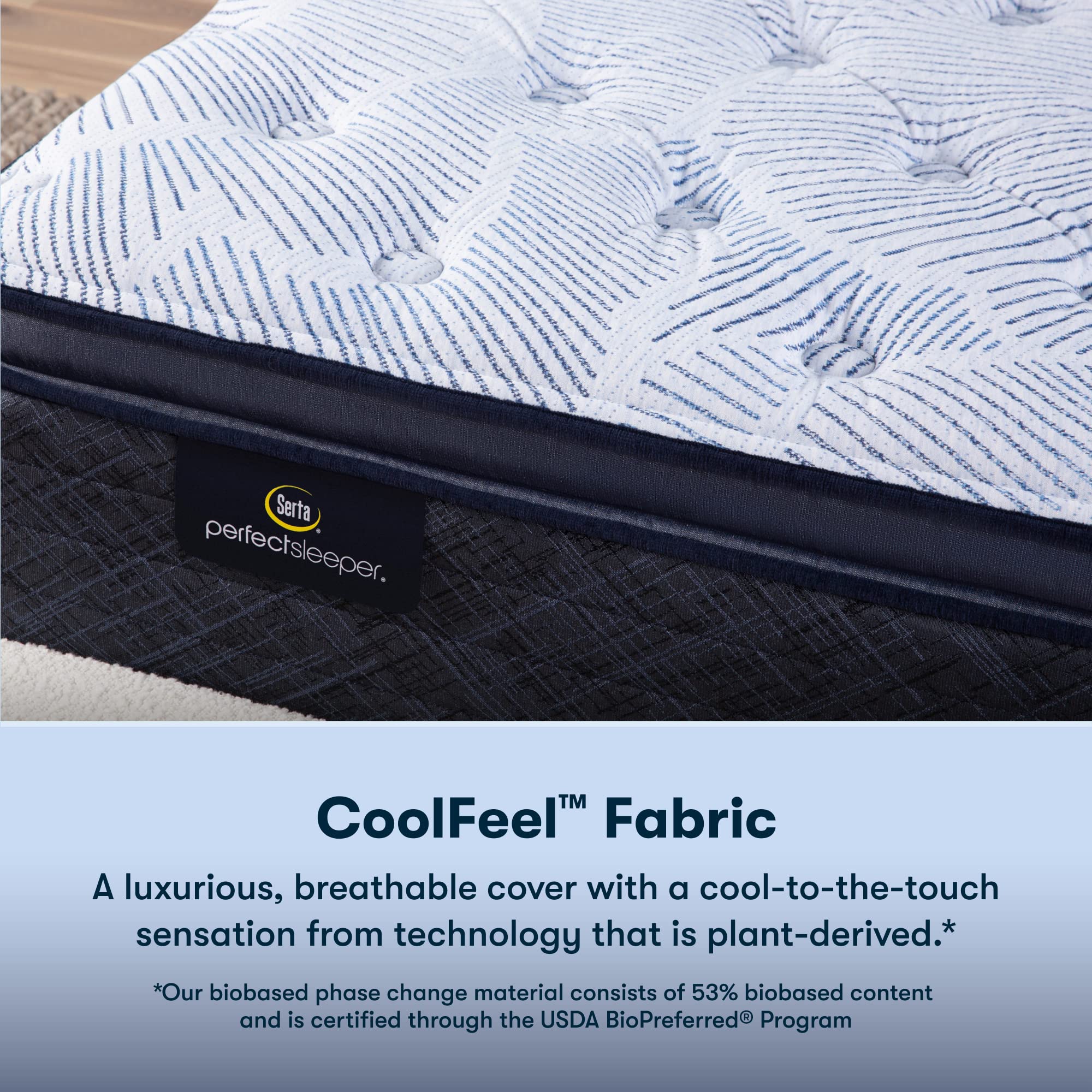 Serta Perfect Sleeper Enhanced 14.5" King Mattress - Plush Pillow Top, Cooling Gel Memory Foam, Pocket Innersprings for Motion Isolation, Edge Support, CertiPUR-US Certified - Nurture Night