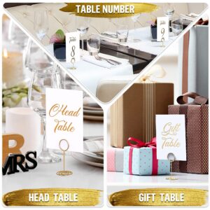 Gold Foil Table Numbers 1-30 with 30 Gold Table Number Holders