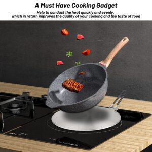 9.45 Inches Stainless Steel Heat Diffuser for Glass Cooktop, Induction Plate Adapter for Electric Stove with Foldable Handle