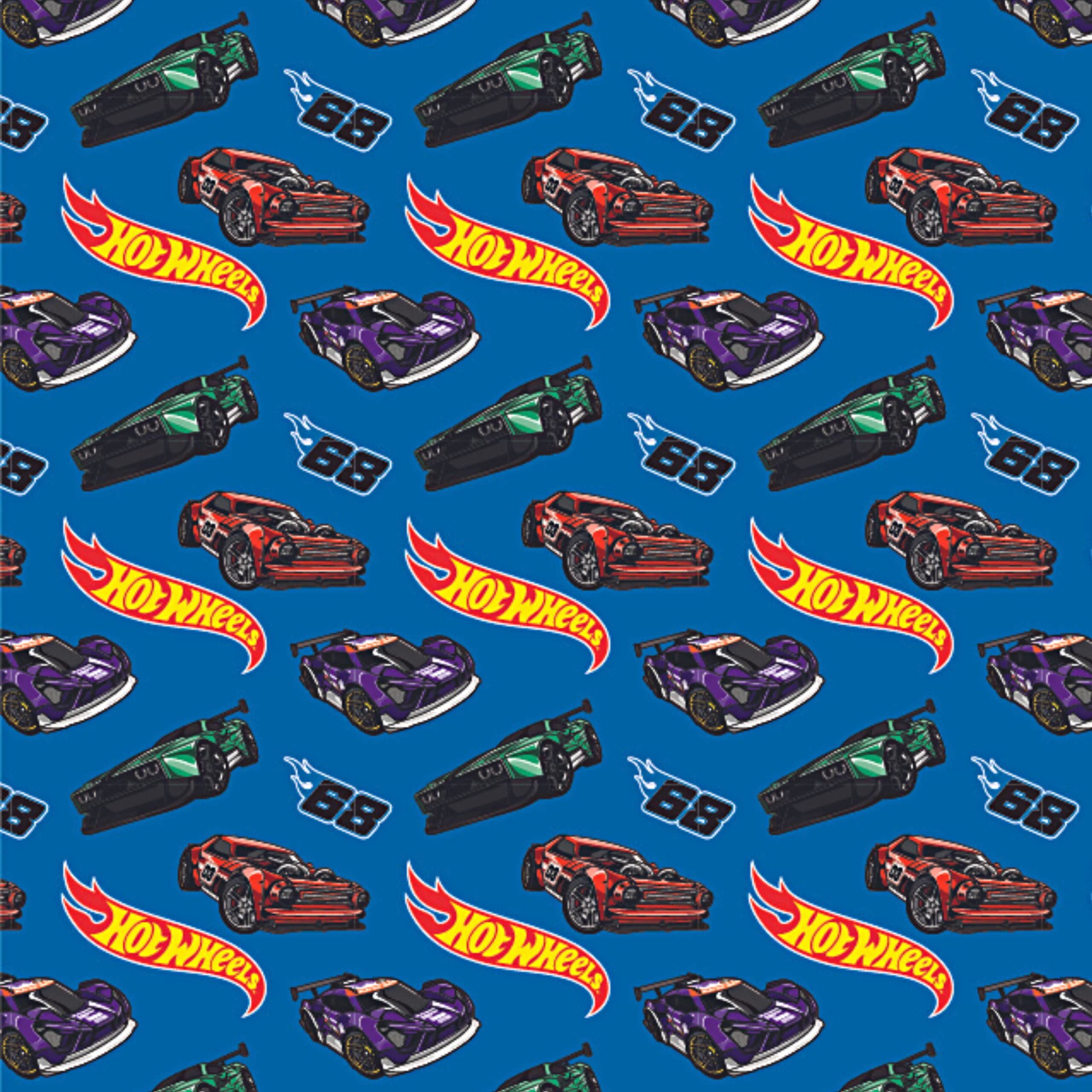 Danilo Promotions LTD Hot Wheels Wrapping Paper, Hot Wheels 2 Sheet 2 Tag Wrapping Paper, Birthday Wrapping Paper