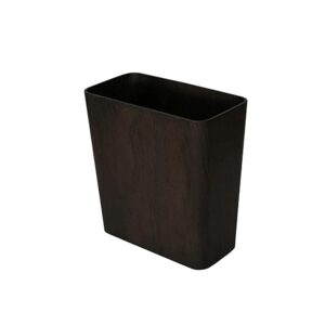 uoxoo garbage can walnut/curved willow trash can wastebasket square garbage bin for living room, bedroom,bathroom/curved willow k brown