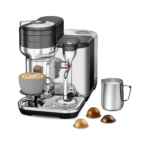 Nespresso the Vertuo Creatista Coffee and Espresso Maker by Breville, BVE850BST, Black Stainless Steel