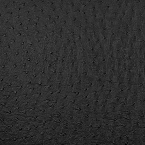 Fashion Fabrics LLC Faux Leather Vinyl Ostrich Black Upholstery 54" Wide - by The Yard