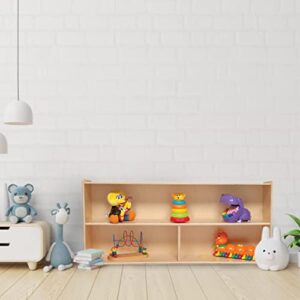 RRI Goods 2-Shelf Kids Bookshelf & Toy Storage Organizer | 3-Section Montessori Shelves for Home & Classroom Organization & Storage