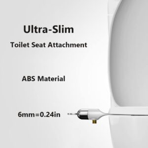 RADAAB Non-Electric Bidet Attachment for Toilet- Retractable Dual Nozzle with Adjustable Water Pressure, Fresh Water Bidet Toilet Seat Attachment,Easy to Install