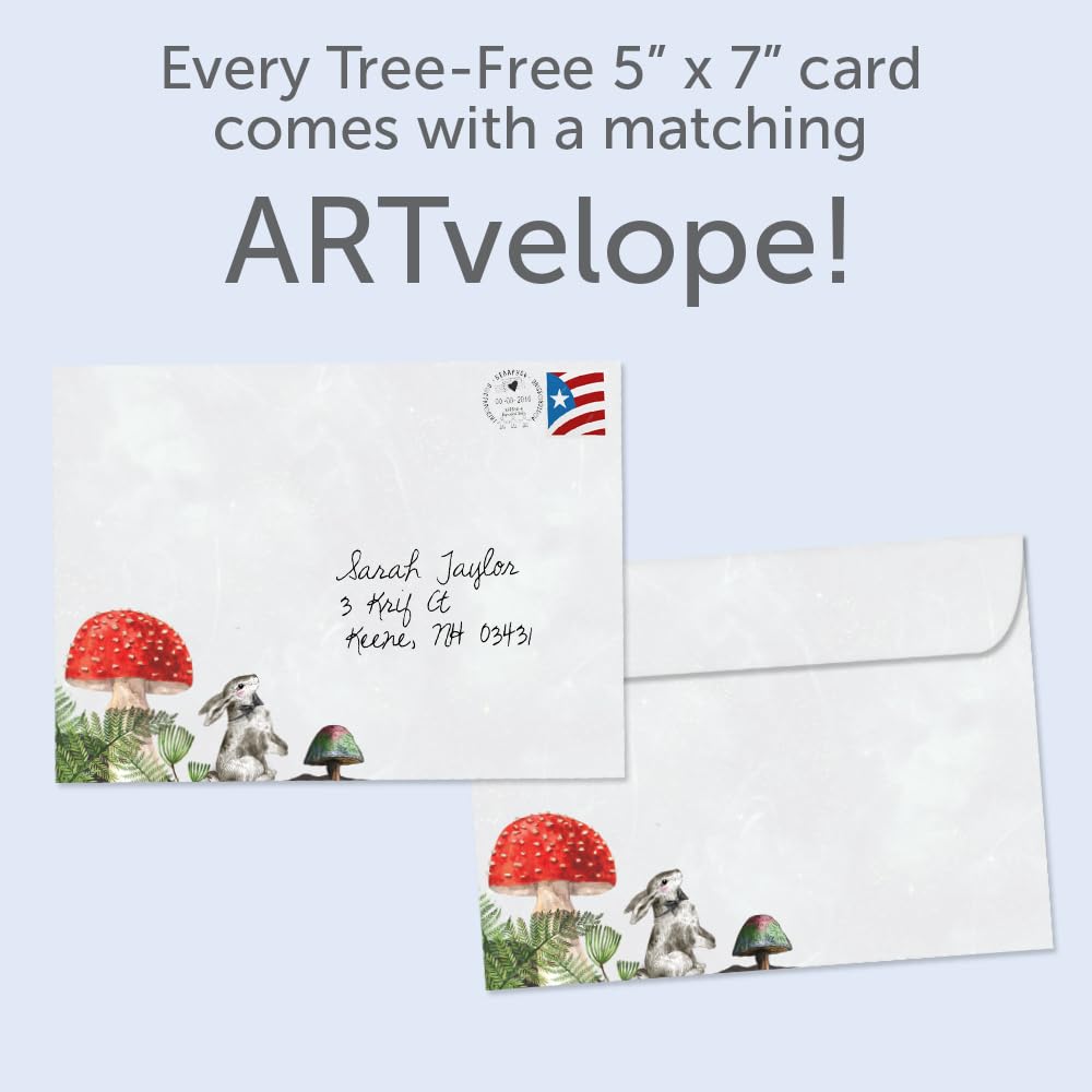 Tree-Free Greetings - Birthday Cards - Artful Designs - 1 Card + Matching Envelopes - Made in USA - 100% Recycled Paper - 5"x7" - Magical Wishes (GO65331)