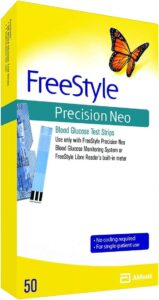 blood glucose test strips made for 'precision neo' glucose monitors only - 50 test strips only (not for lite monitors)