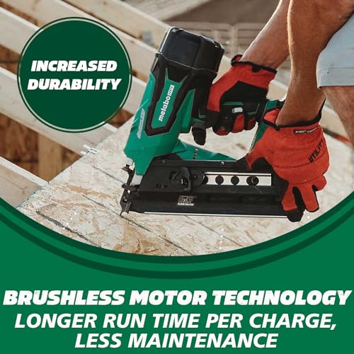 Metabo HPT Cordless 18V MultiVolt™ Framing Nailer Kit | 21 Degree Magazine | Round Head Nails from 2-Inch up to 3-1/2-Inch | 1-18V 4.0Ah Li-Ion Battery w/Fuel Gauge | NR1890DRST