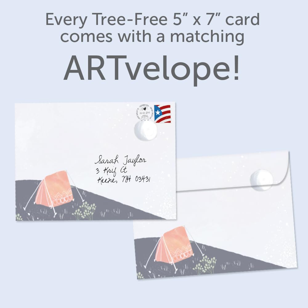 Tree-Free Greetings - Birthday Cards - Artful Designs - 1 Card + Matching Envelopes - Made in USA - 100% Recycled Paper - 5"x7" - The Greatest Adventure (GO65233)