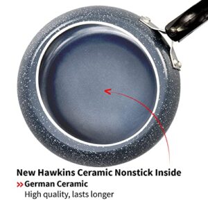 HAWKINS 3 Litre Ceramic Nonstick Pressure Cooker, Induction Inner Lid Cooker, Granite Contura Shaped Cooker, Best Cooker (ICC30)