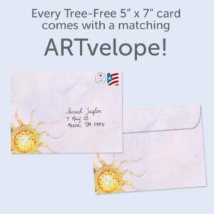 Tree-Free Greetings - Birthday Cards - Artful Designs - 1 Card + Matching Envelopes - Made in USA - 100% Recycled Paper - 5"x7" - Another Glorious Trip (GO65256)