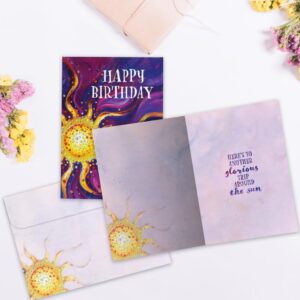 Tree-Free Greetings - Birthday Cards - Artful Designs - 1 Card + Matching Envelopes - Made in USA - 100% Recycled Paper - 5"x7" - Another Glorious Trip (GO65256)