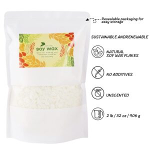 Grcdoyvl Pure Soy Wax Flakes,DIY Soft Candle,Natural Soy Wax for Candle Making 10 lb Bag