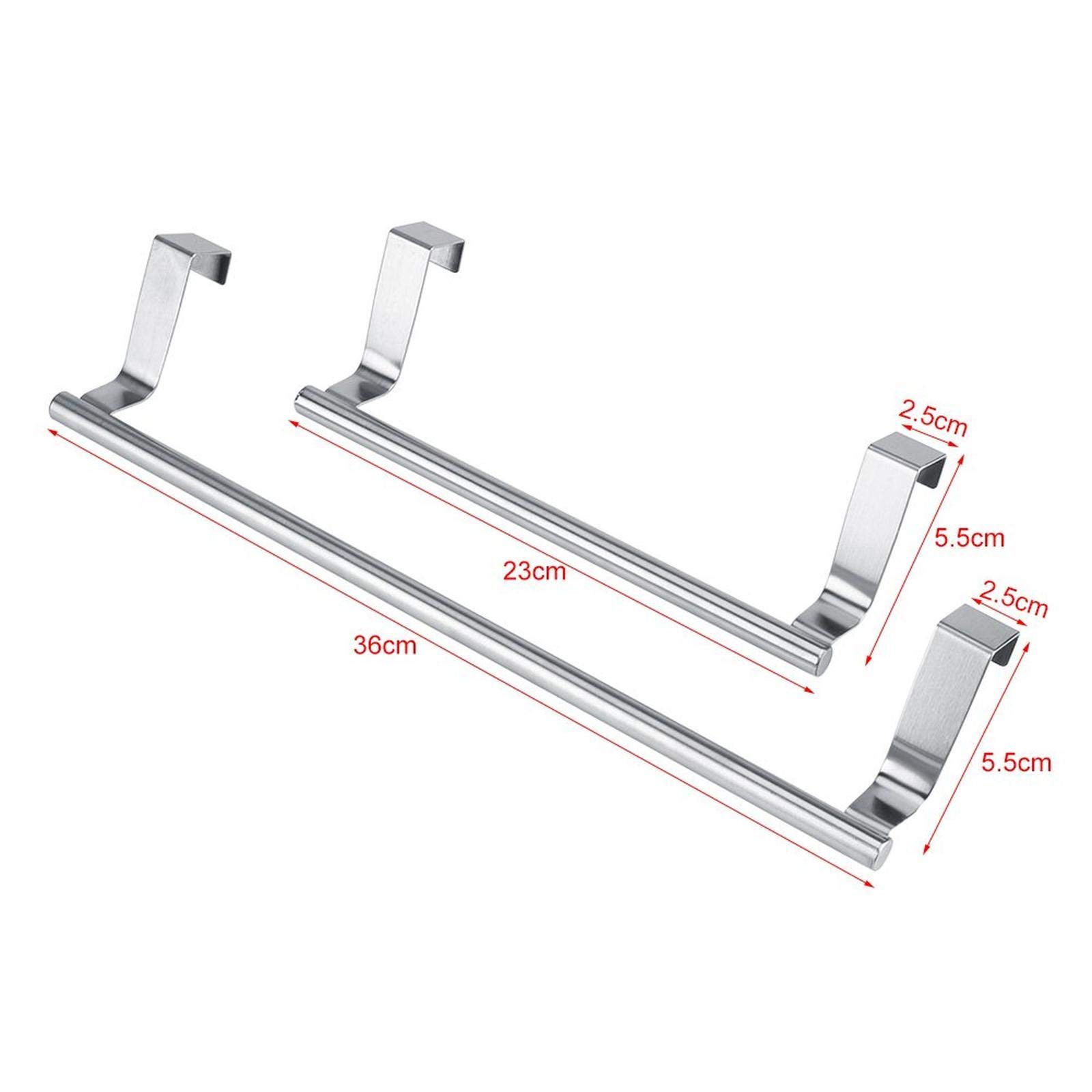 Stainless Steel Towel Stainless Steel Towel Bar Rail,Wall Mounted Towel Rod Dish Clothes Hanger, Bathroom Kitchen Towel Hanging Rack Caet Drawer Shelf Stainless Steel 36cm bar trac