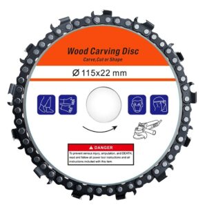 chainsaw disc/stump remover/stump grinder/wood carving disc for 4-1/2" angle grinder, 7/8" arbor,shaping and cutting disk (4.5inch13teeth, orange, 1)