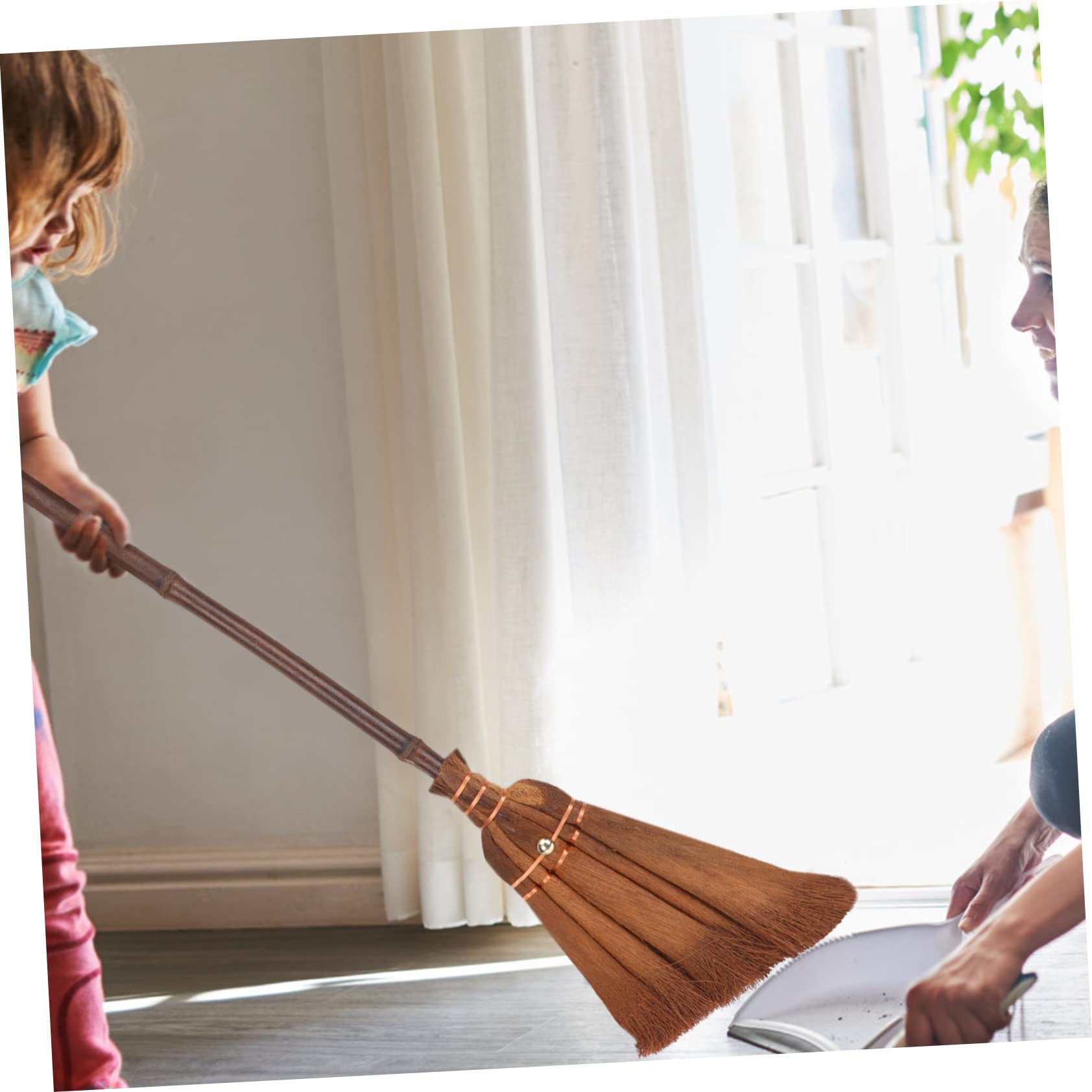 SHOWERORO 1Pc Creative Hand Made Broom and Dustpan for Children Educational Toy for Kids to Learn Housekeeping and Dust Removal