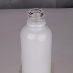 COSIDEA 20pcs Empty Pearly white Round 30ml 1oz Glass bottle with Bamboo dropper for Serum essence oil bottles container packing