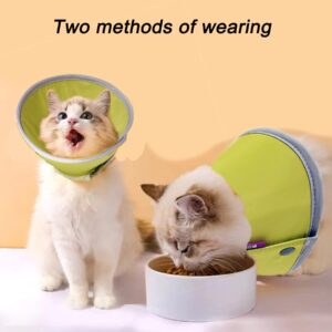 BANBANGO Cat Cone Collar Soft, Adjustable Cat Recovery Collar, Cat Cones After Surgery, Cat Neck Cone for Cats Kittens (Grey, Small)