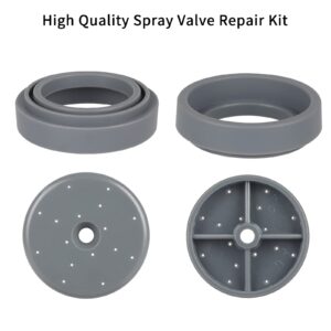 3 Pack Commercial Spray Valve Repair Kit for Most Commercial Sink Pre-Rinse Sprayer Spray Face Bumper and Screw Repair Part 1.42 GPM, Grey