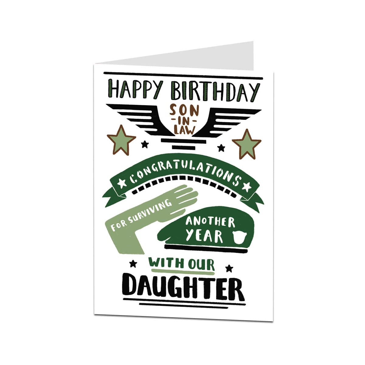 LimaLima Funny Son In Law Birthday Card For Him Adults. Congratulations For Surviving Another Year With Our Daughter