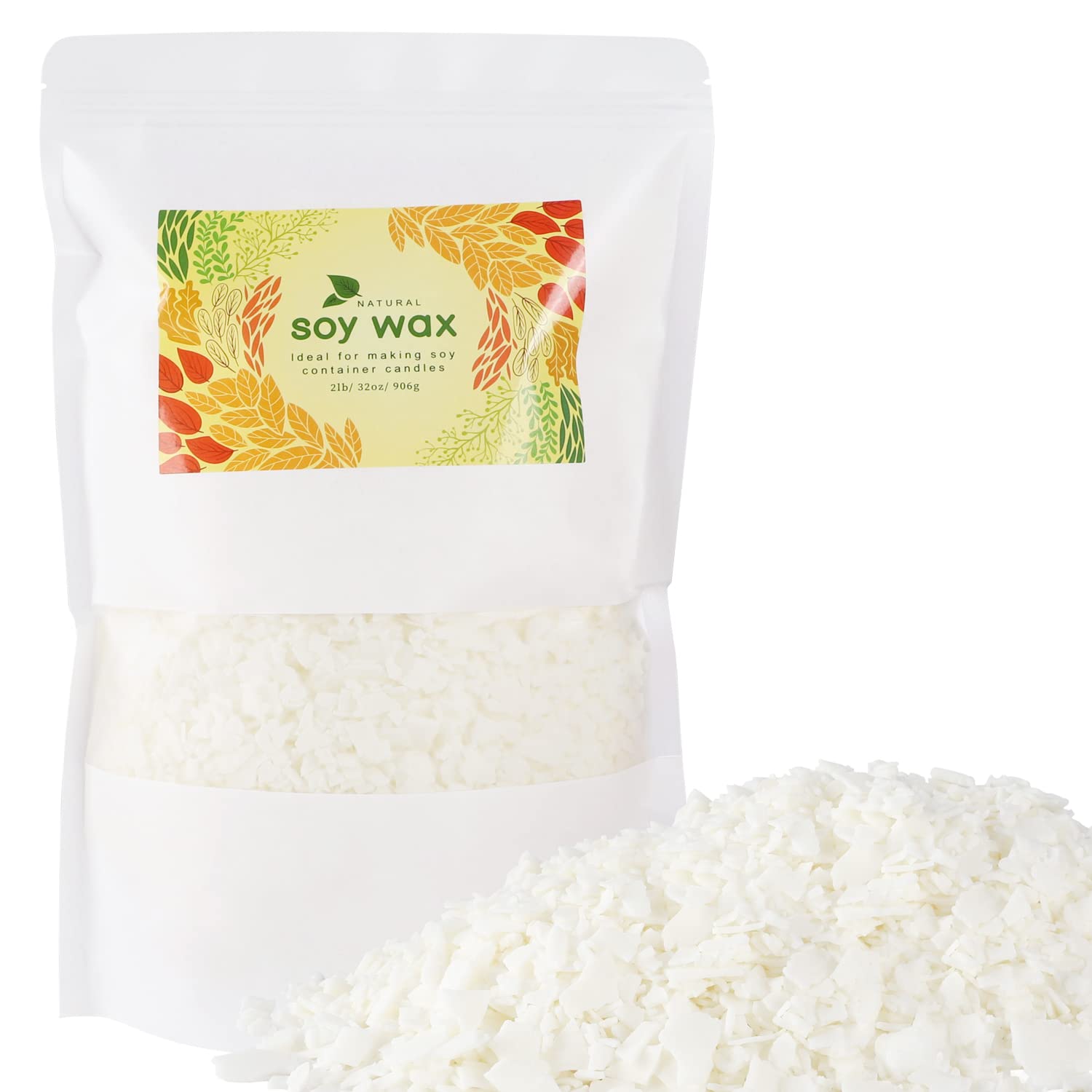 Grcdoyvl Pure Soy Wax Flakes,DIY Soft Candle,Natural Soy Wax for Candle Making 10 lb Bag