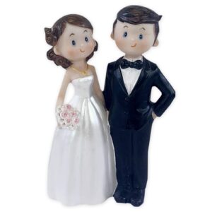 4.7"wedding cake toppers bride and groom figures ornament toy gifts decorations