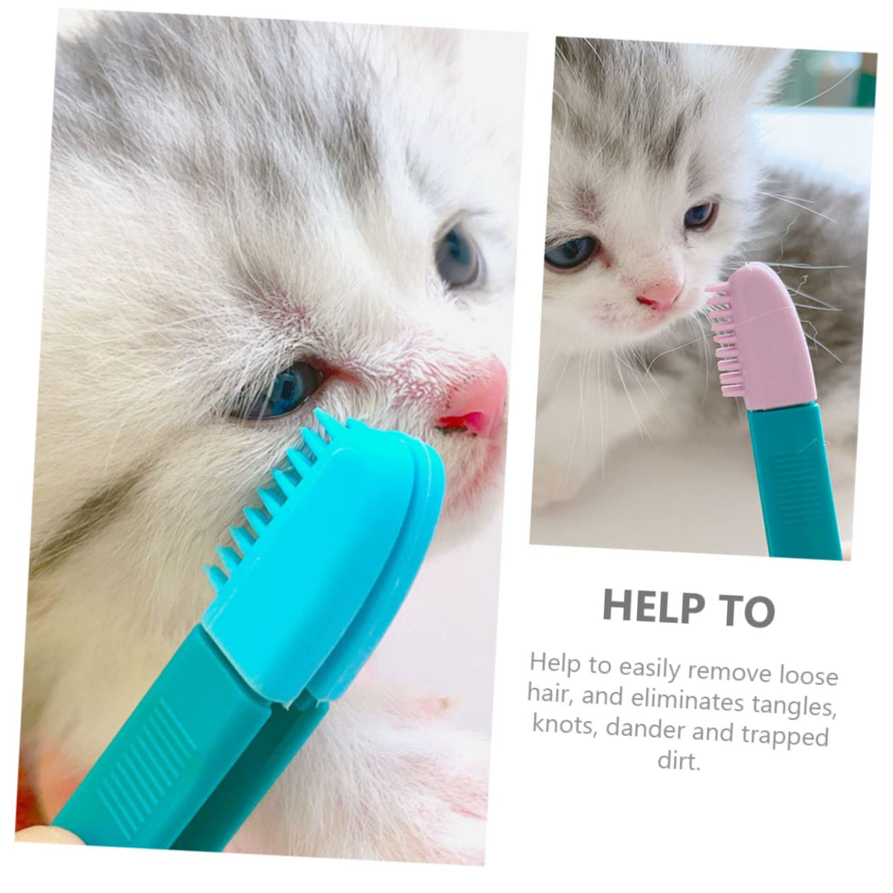 Balacoo Dog Tear Stain Remover Dog Tear Stain Remover 2pcs Eye Gum Cleaner Esthetic Wipes Dog Mouth Stain Remover Cat Comb Eyes Pp Tear Stains Pet Grooming Brush Pet Grooming Brush