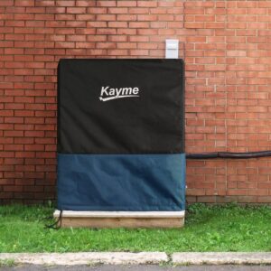 kayme Air Conditioner Cover for Outside Units, 600D Durable AC Cover for Outside Unit Water Snow Dust Sun Protection, Square-Fits Up to 36 x 36 x 39 inches