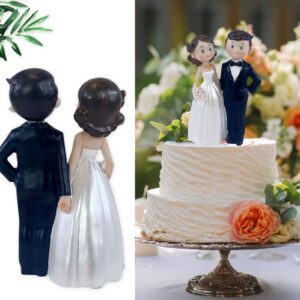 4.7"Wedding Cake Toppers Bride and Groom Figures Ornament Toy Gifts Decorations