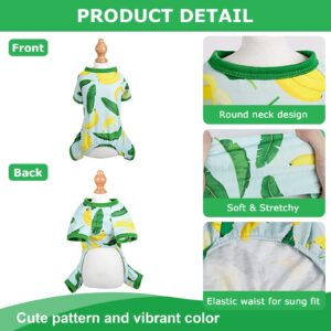 Dog Pajamas Pjs Summer Fall Dog Clothes for Small Dogs Girl - Boy -Small - Medium Size Dogs, Soft Stretchy Puppy Clothes Doggie Onesies Cat Pet Jammies Outfit (Avocado Green, Small)