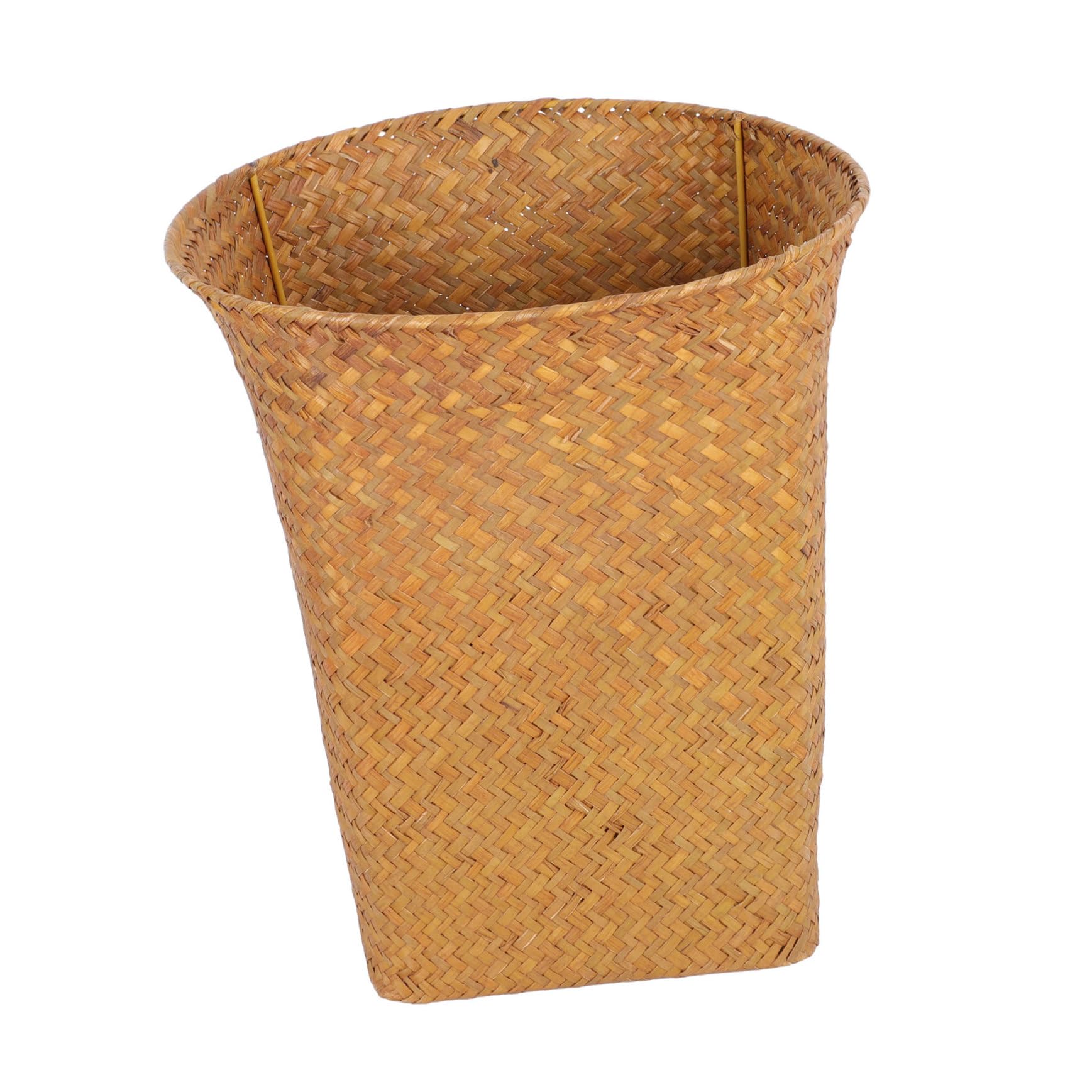 Cabilock Blanket Round Woven Waste Paper Bin:Paper Wastebasket Garbage Container Bin Rubbish Basket Natural Wastebasket Garbage Bin for Bathroom Essentials Storage Cubes Storage Cubes