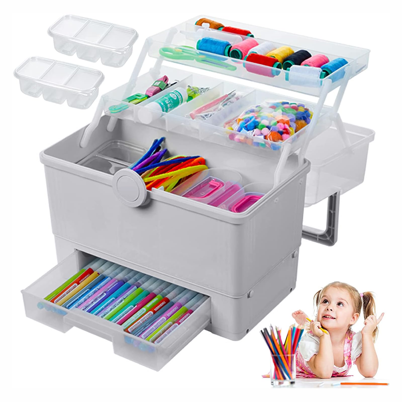 STAHMFOVER Large Plastic Storage Box