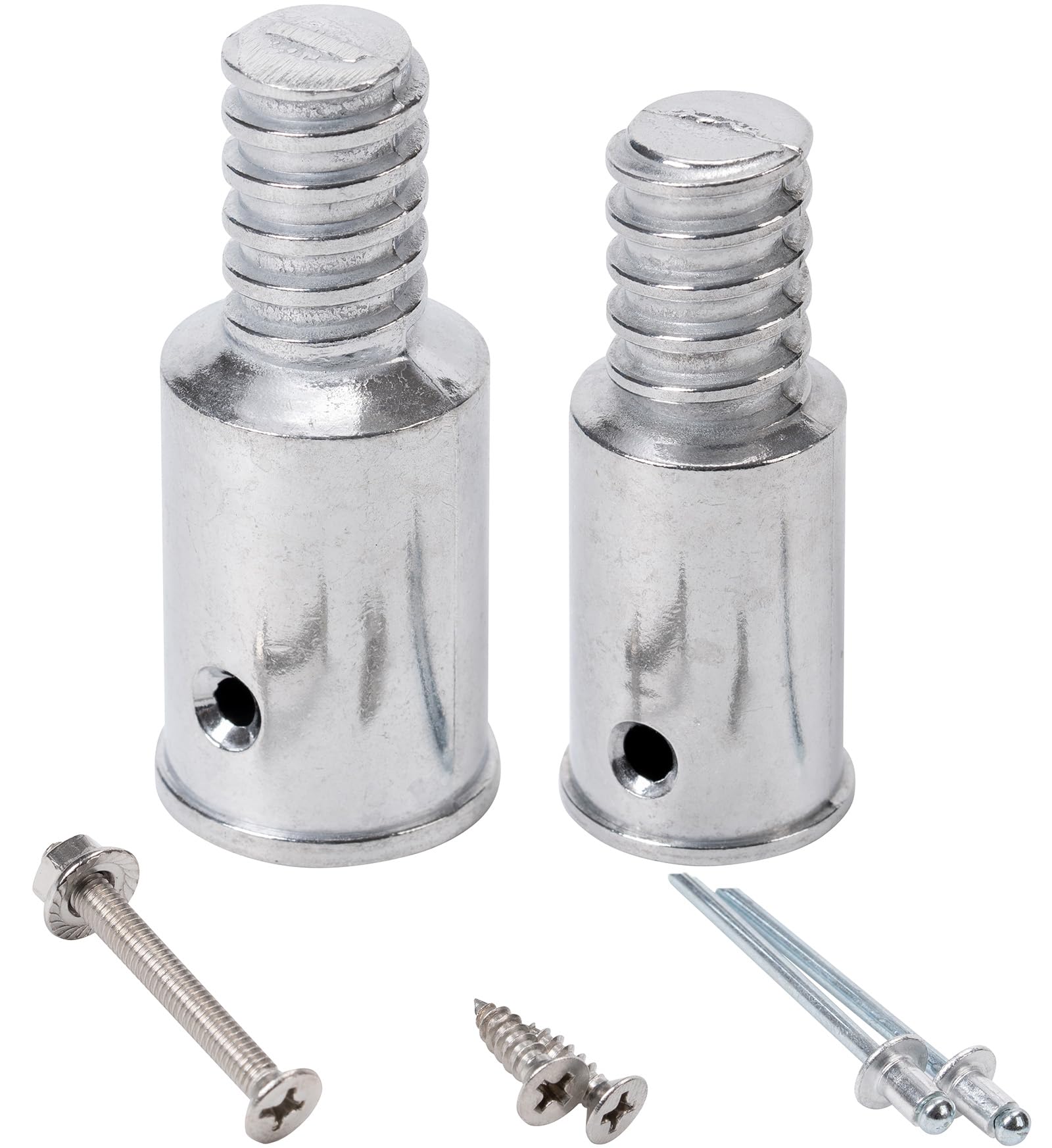 Threaded Tips Replacement for Extension Poles Repairing, Push Broom Handle Threaded End (1 in & 3/4 in)