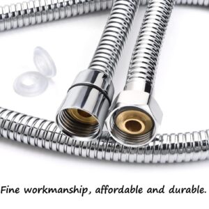 59 Inches Shower Hose,Bidet hose,304 Stainless Steel Handheld Shower Head Hose,The thread interface size is 0.8 Inch（G1/2 or 20mm)(Chrome)